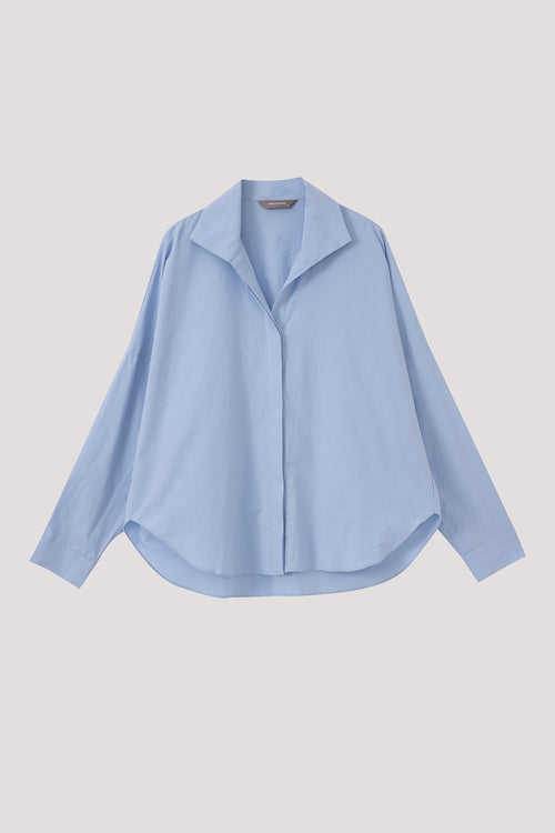 Spread Collar Shirt Blouse