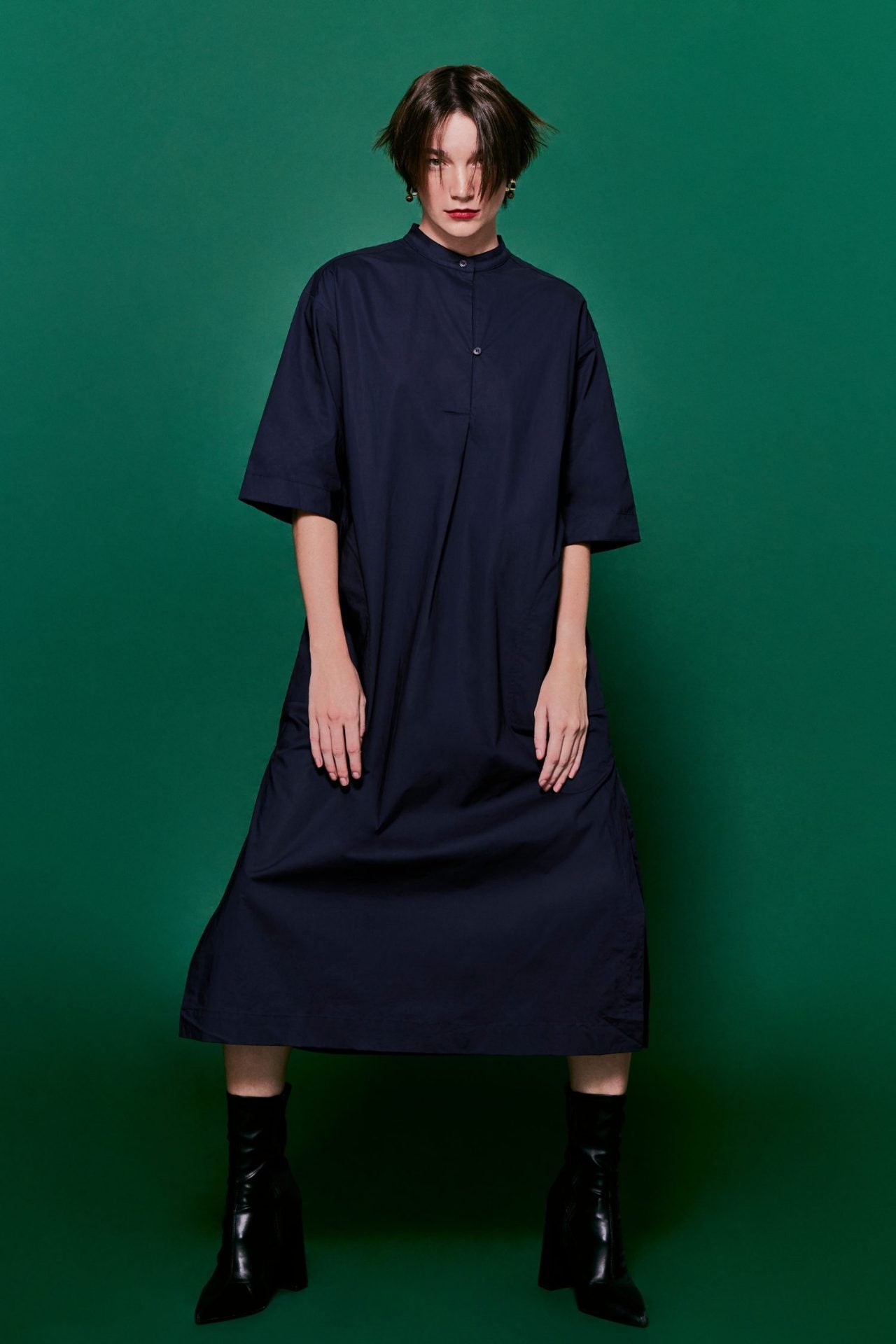 Folded-Up Cuffs Shirt Blouse