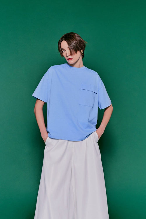 Flap Pocket Jersey Top