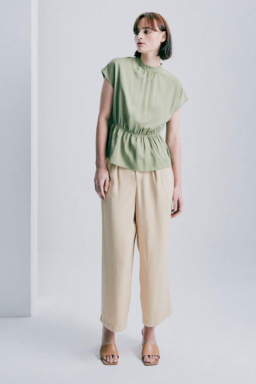 Darted Wide Leg Pants
