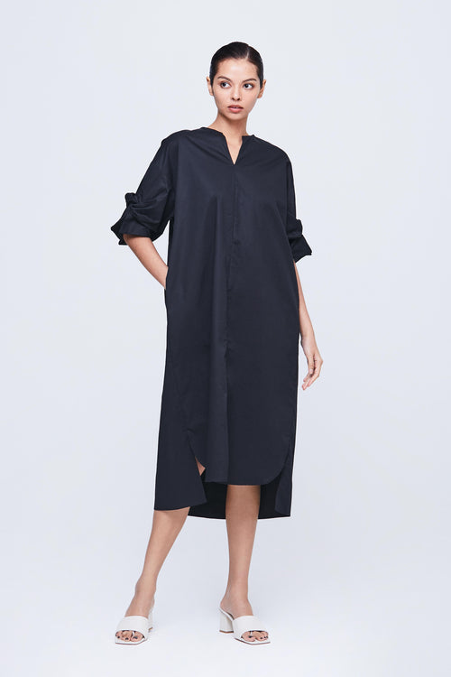 Twist-Detail Sleeved Dress