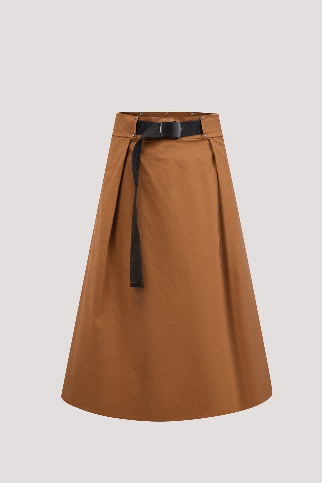 Slot-in Buckled Belt Skirt