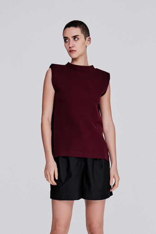 Shoulder-Padded Knit