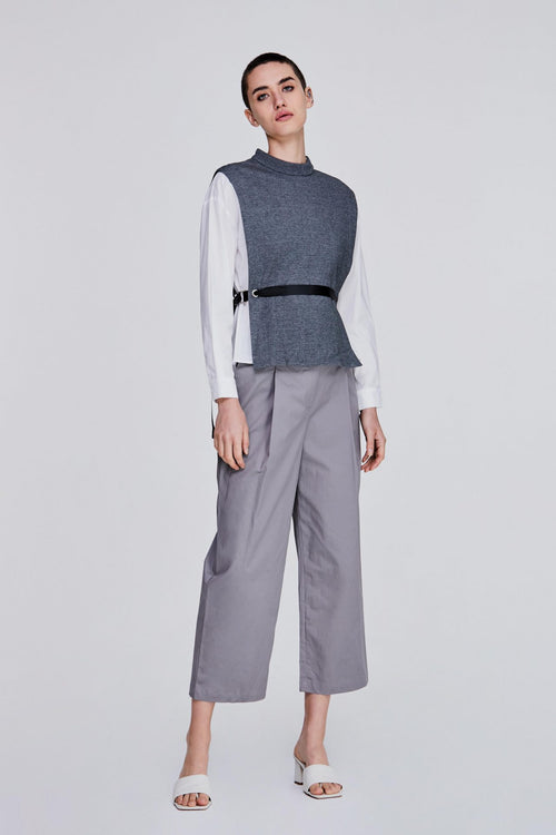 Bi-Layered Shirt Blouse