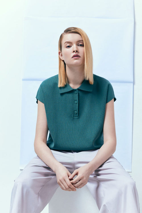Polo Knit Magyar Top