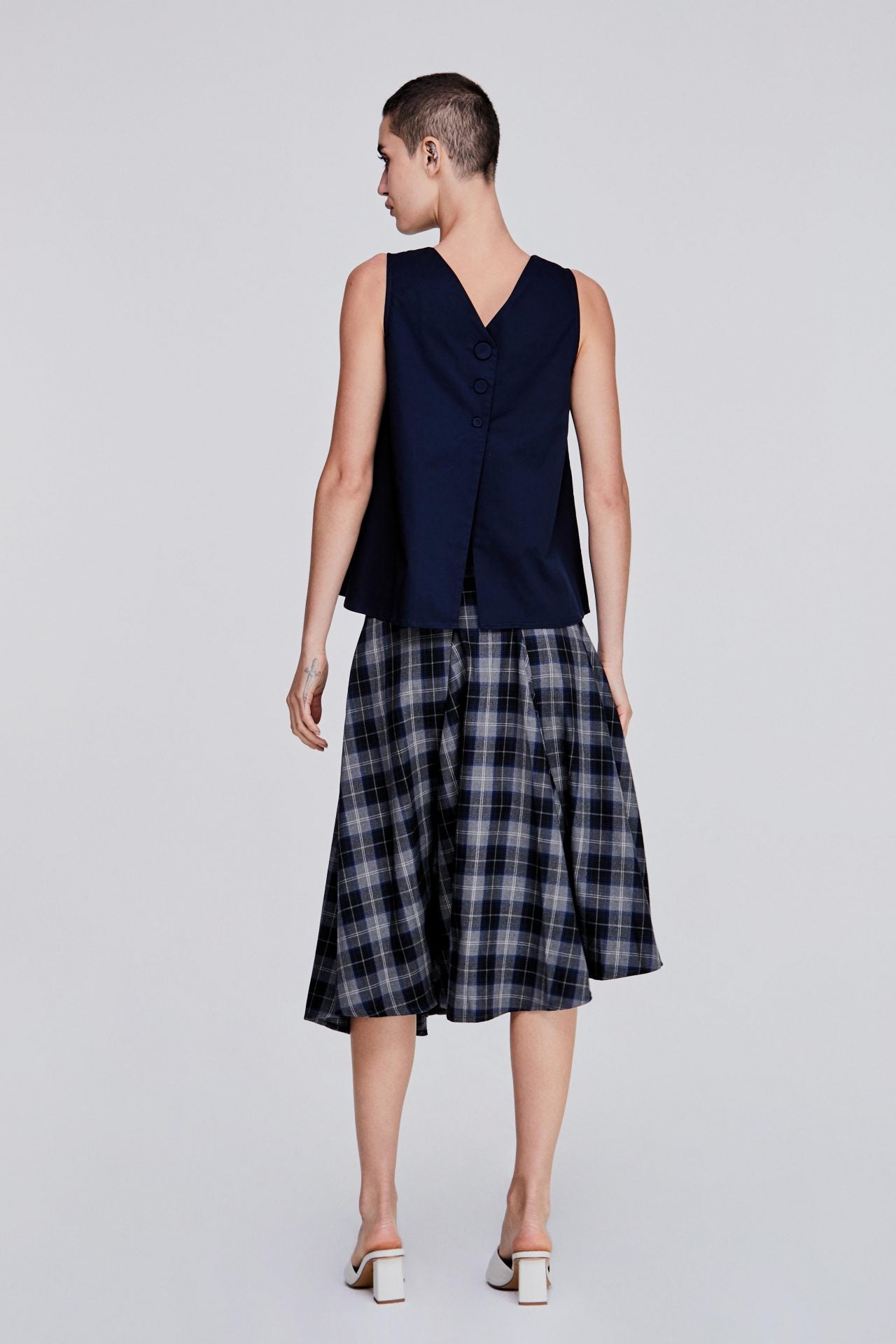 Asymmetrical Buttoned Blouse