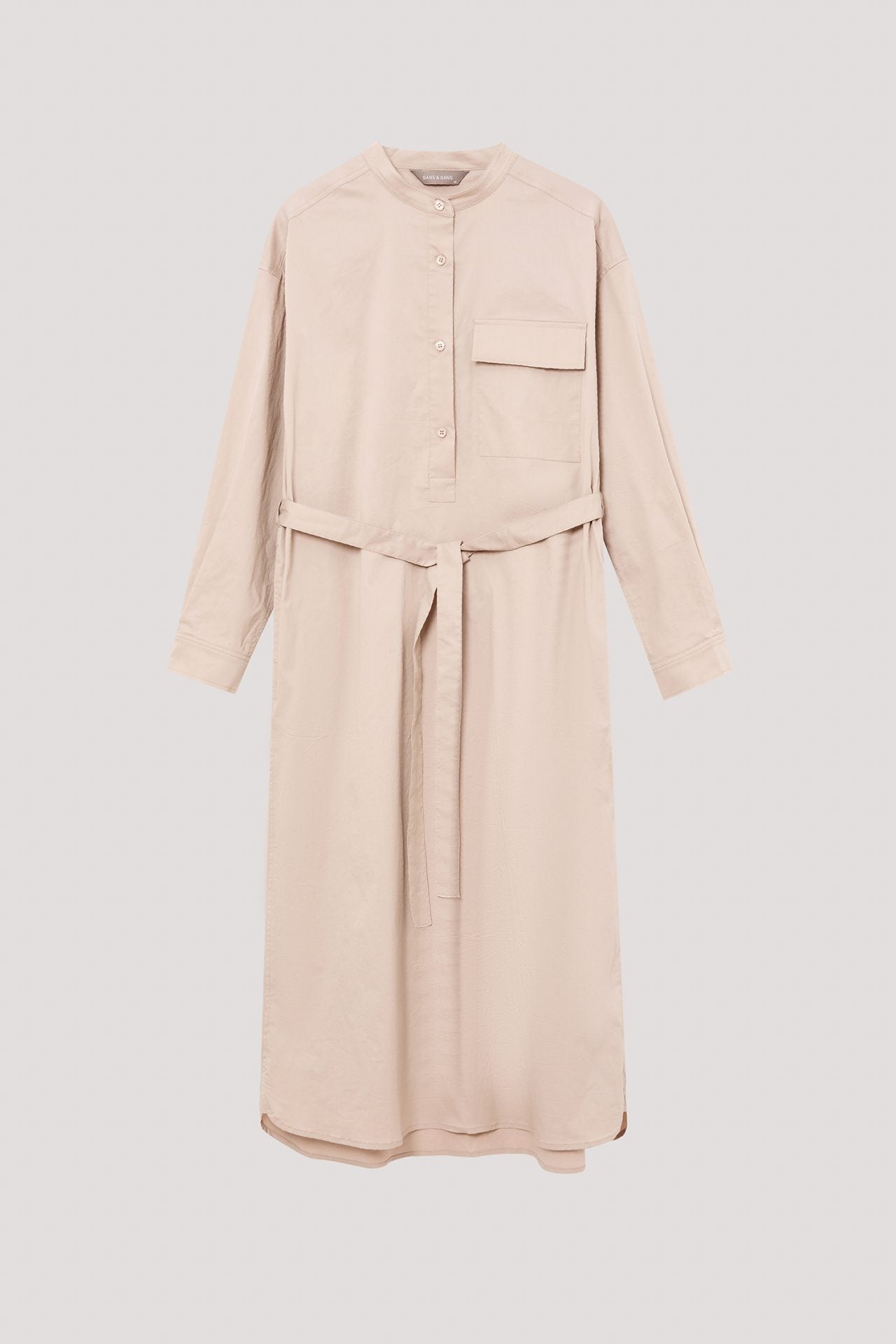 Button Tab Shirt Dress