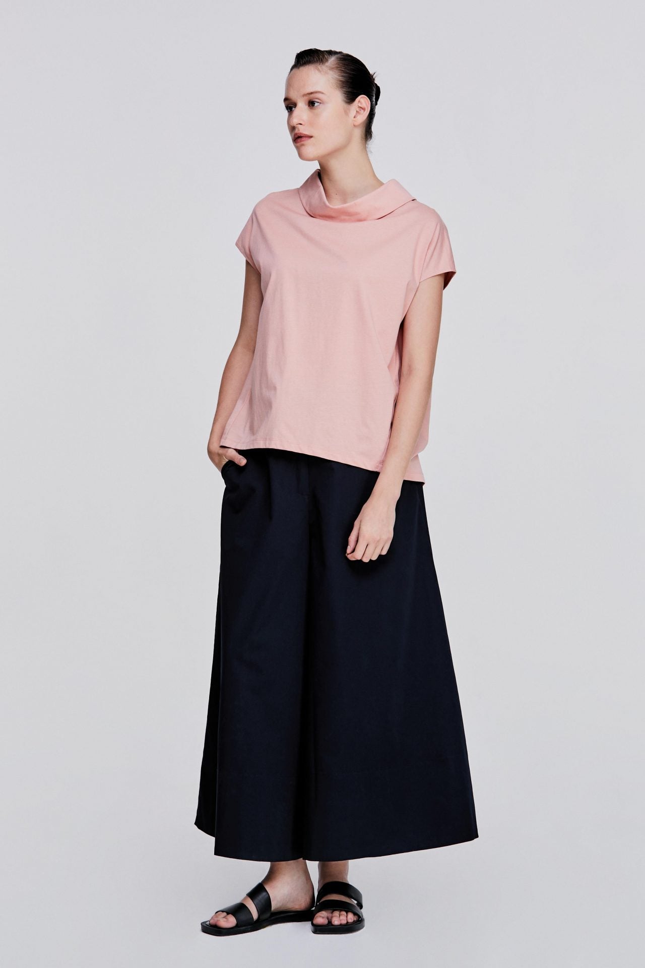 Roll Collar Top