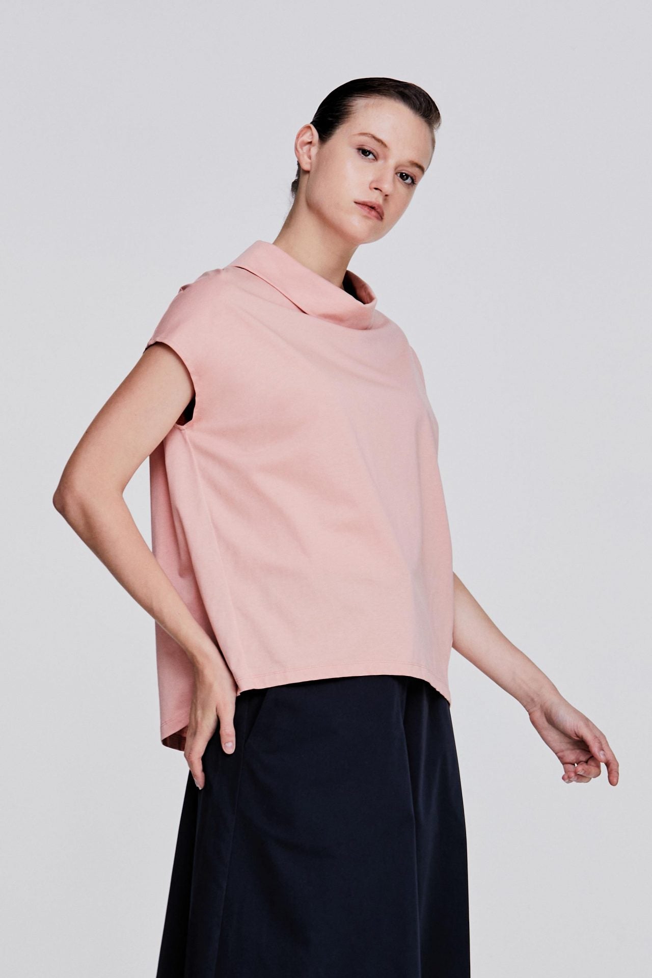 Concealed Button Tab Blouse