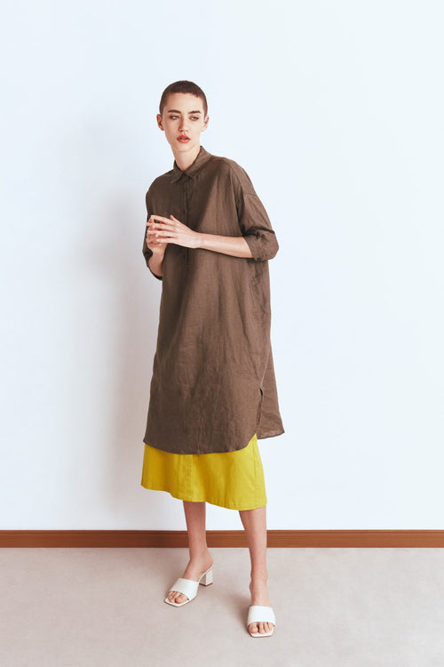 Button Placket Linen Playsuit
