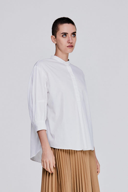 Puff-Sleeved Shirt Blouse