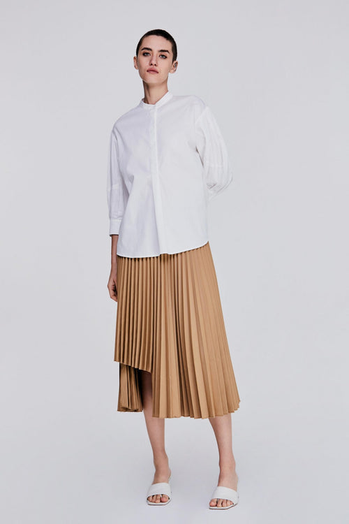 Puff-Sleeved Shirt Blouse
