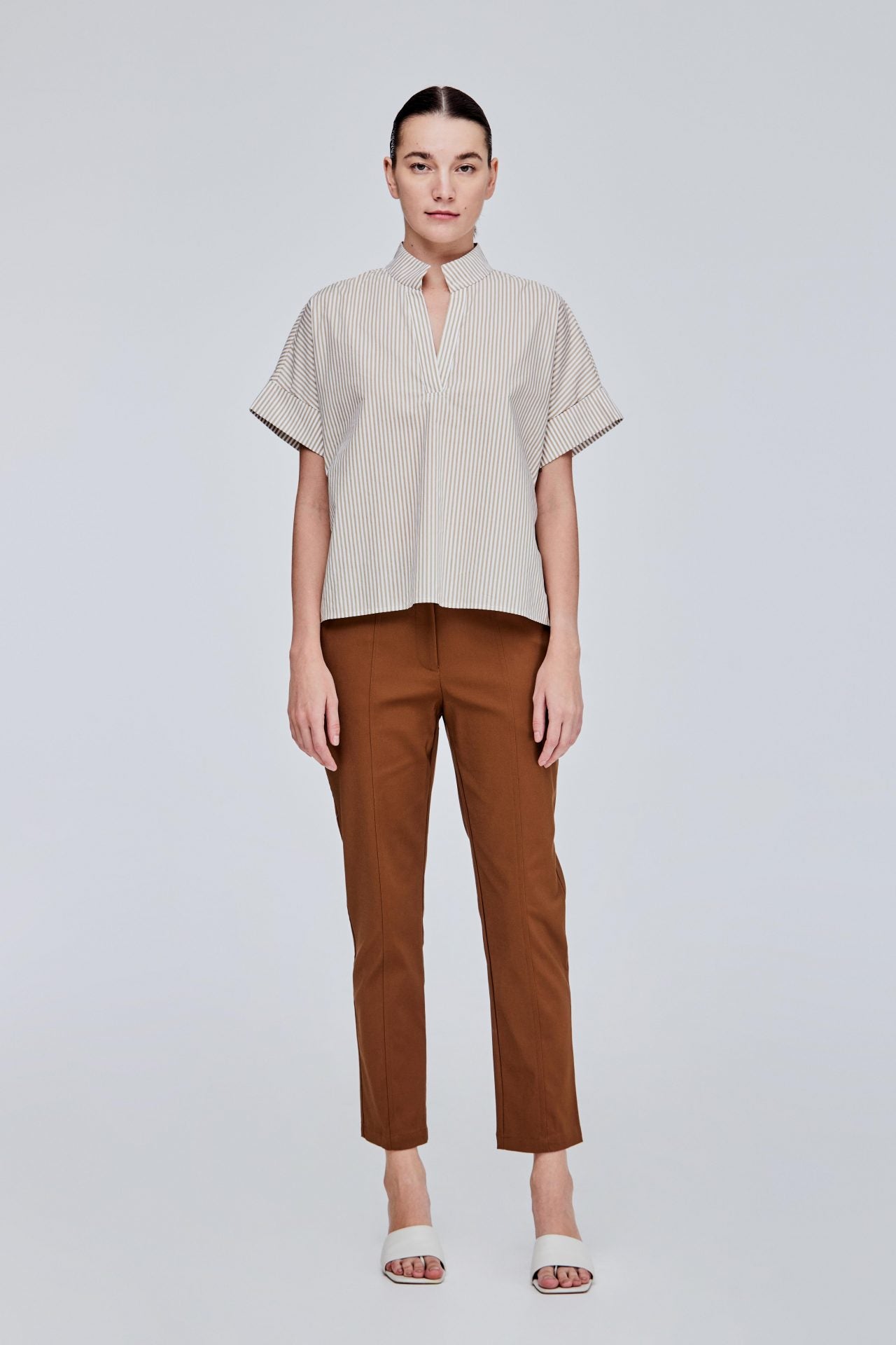 color:KHAKI STRIPES