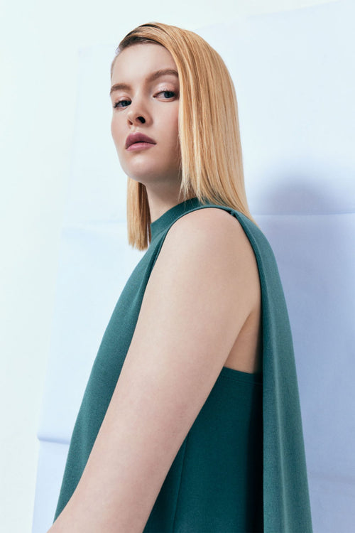 Folded-in Detail Knit Dress