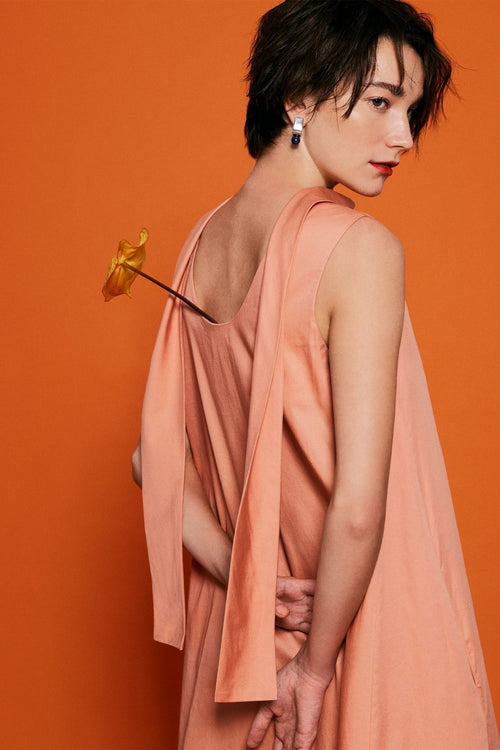 Roll Collar Maxi Dress