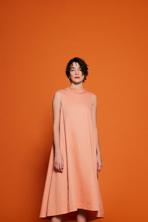 Roll Collar Maxi Dress