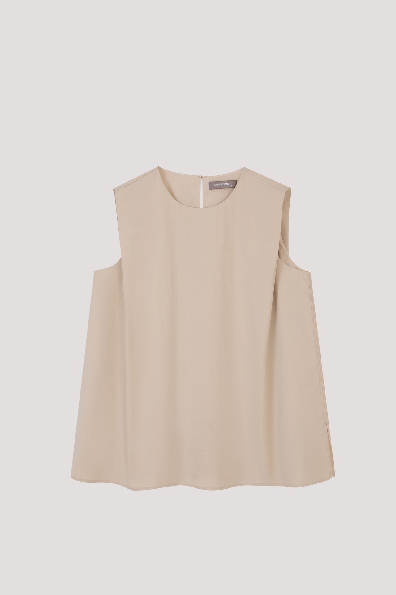 Pleated Shoulder Cotton Top