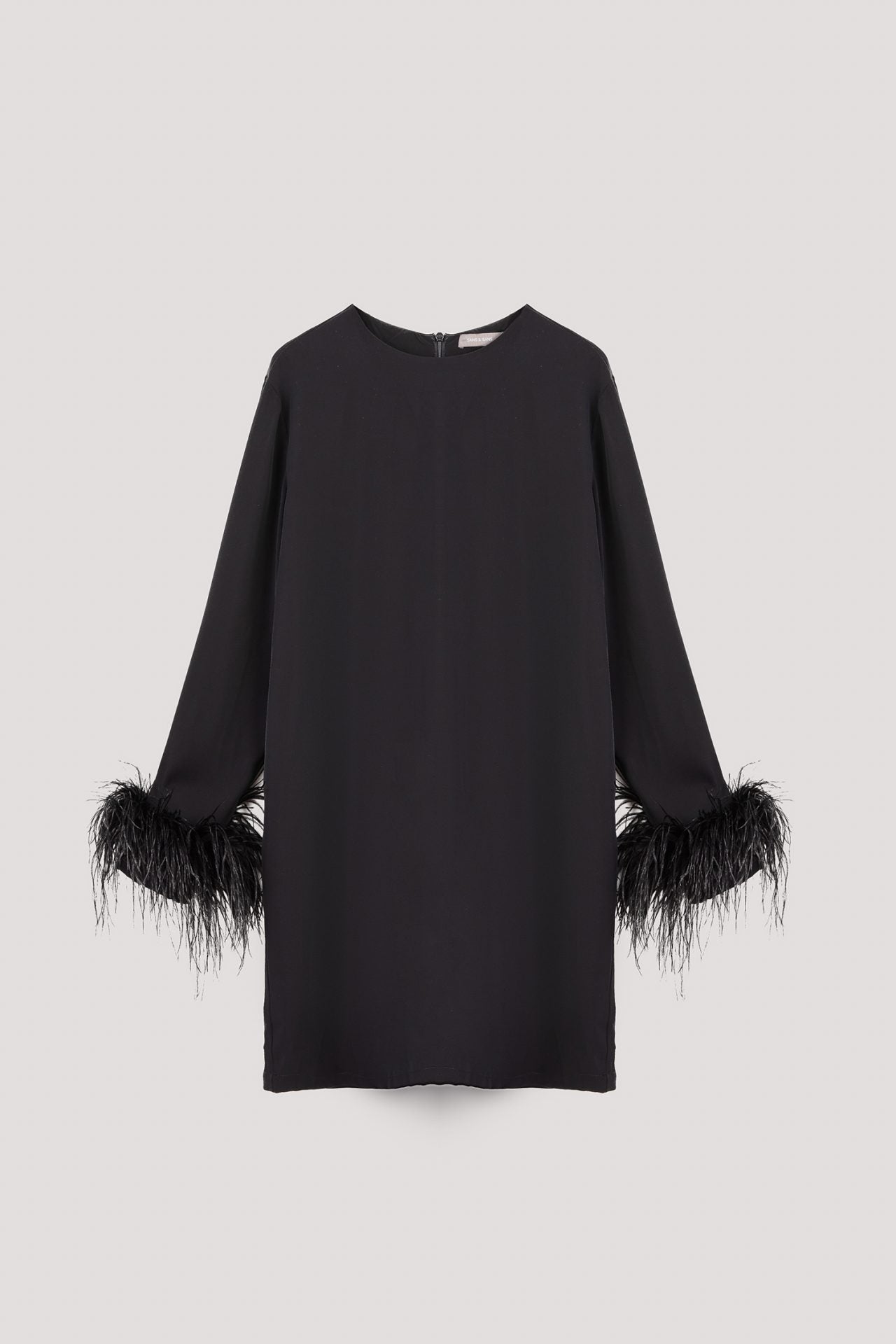 Feather Trimmed Dress