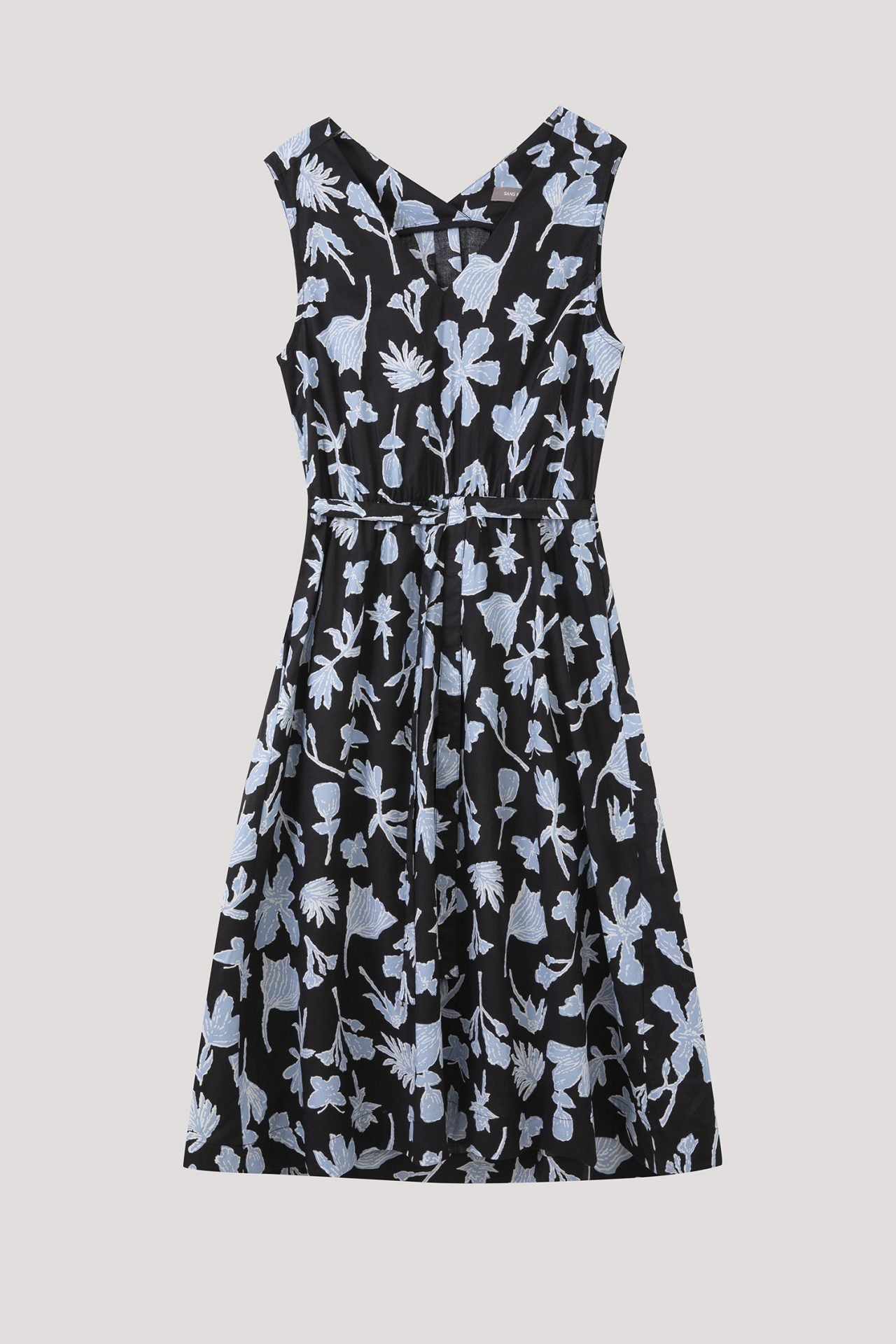 Pattern V-Neck Dress