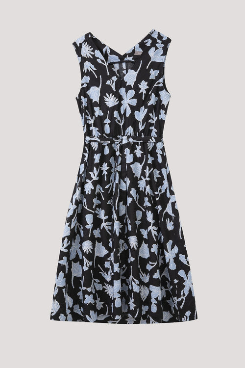 Pattern V-Neck Dress