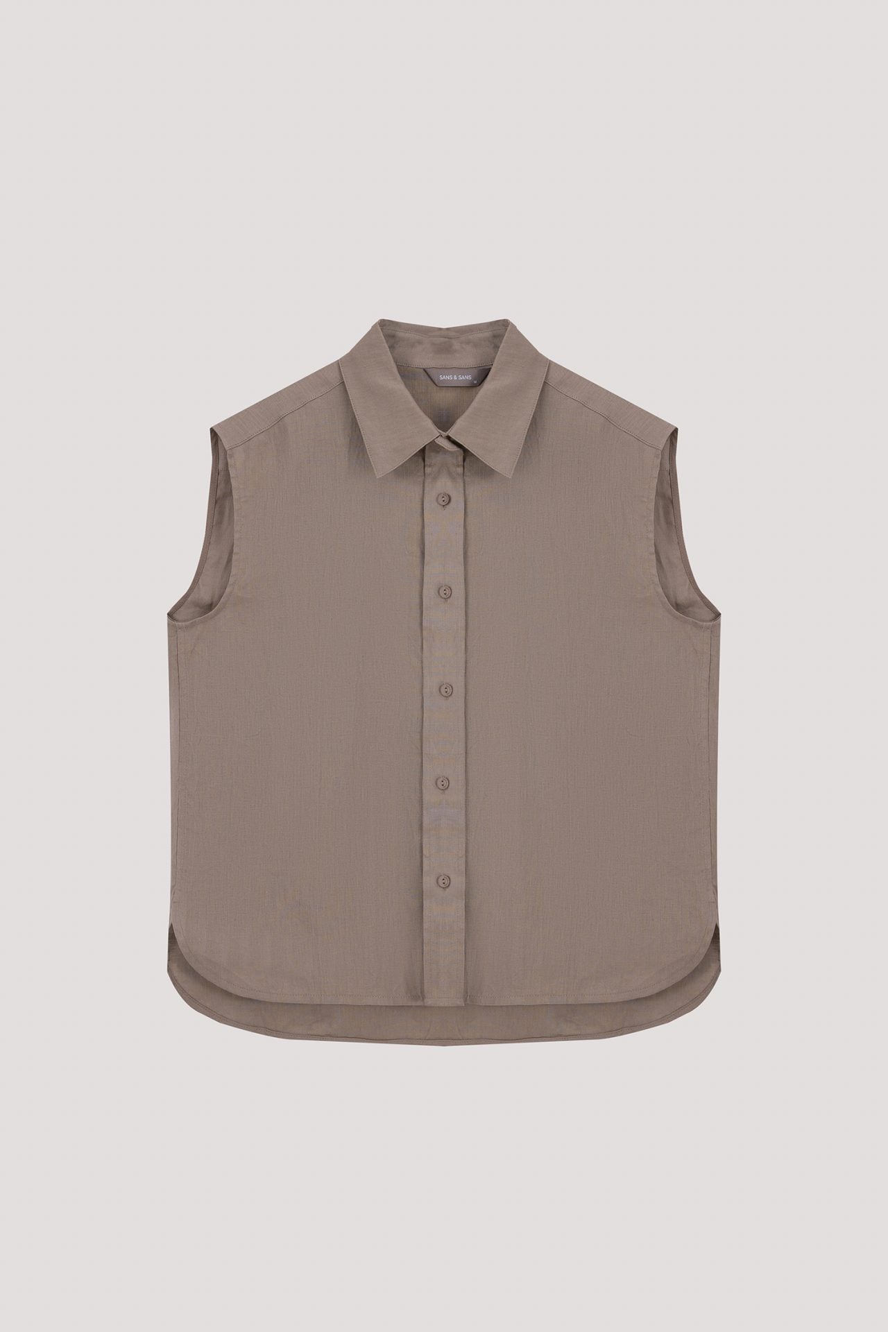 Sleeveless Collared Top – SANS & SANS Singapore