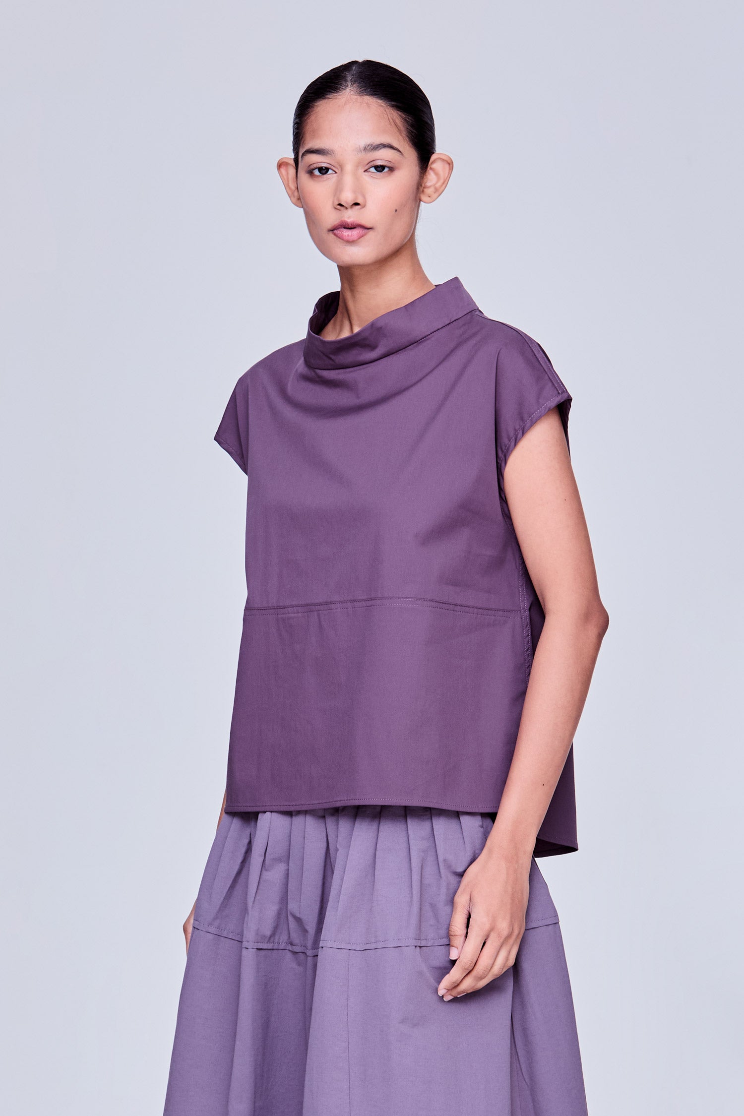 Color Block Blouse – SANS & SANS Singapore