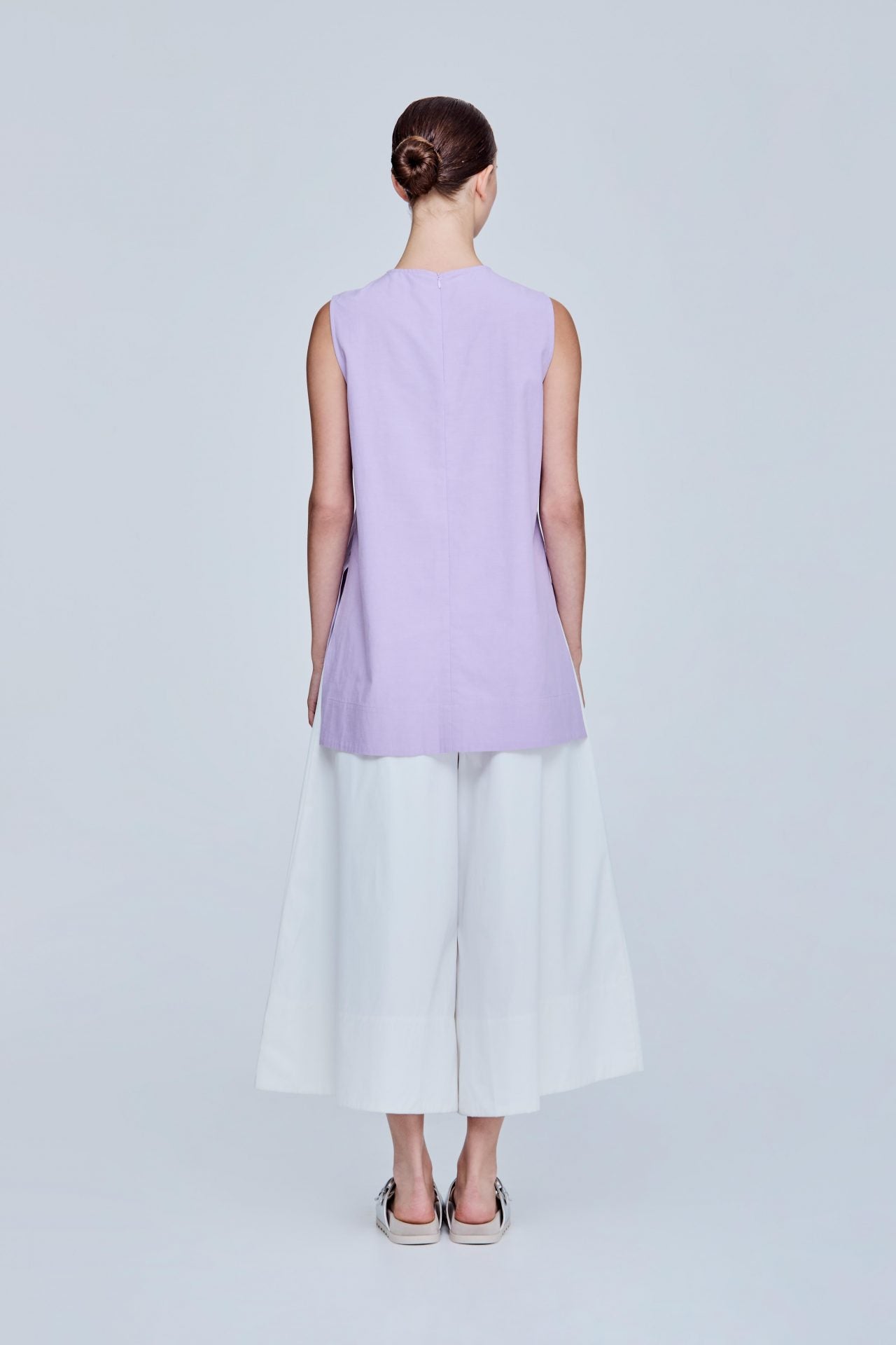 Shift Cut Slit Blouse