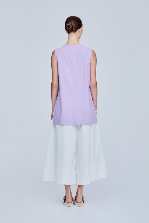 Shift Cut Slit Blouse