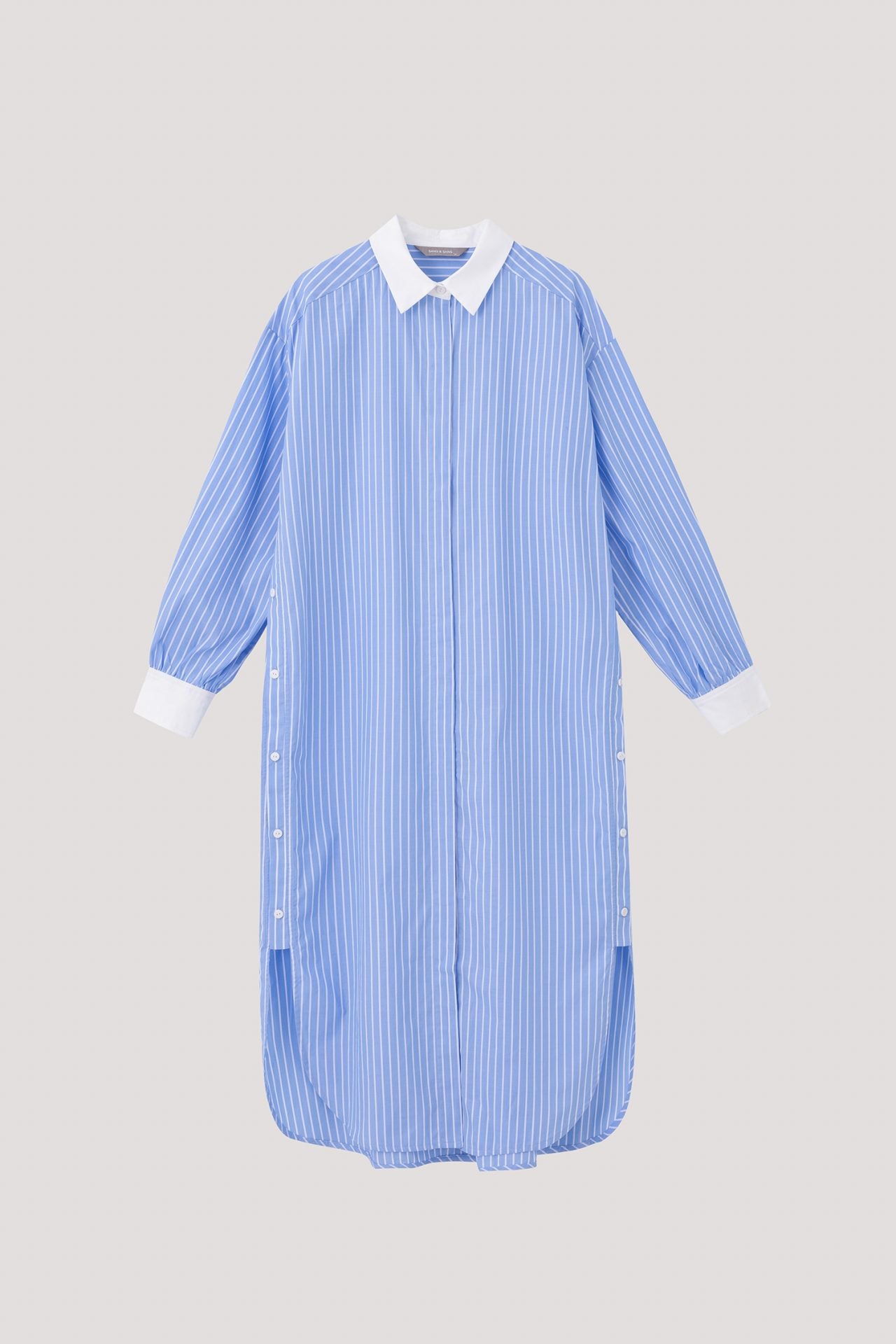 Button Placket Shirt Dress
