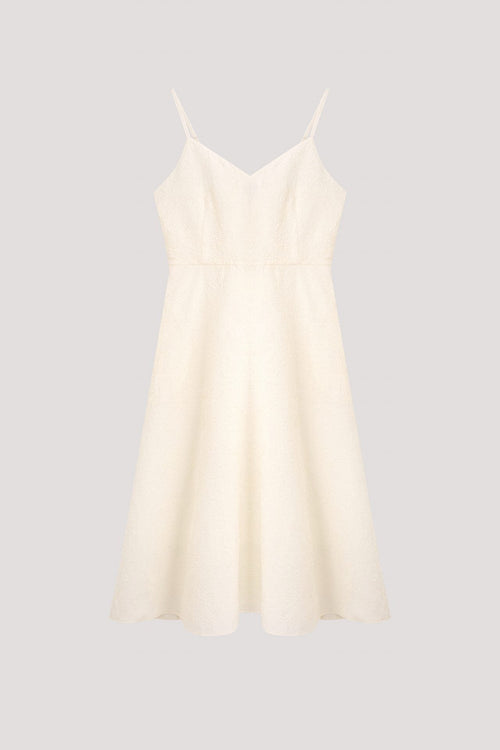 Crepe Pattern Strappy Dress
