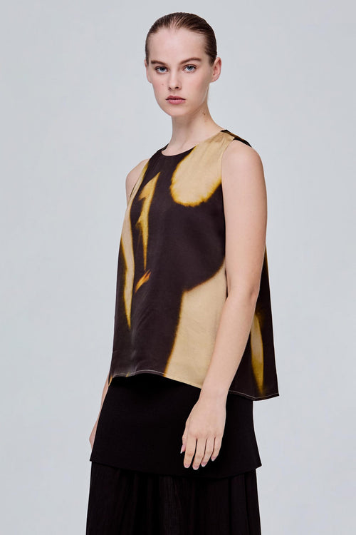 Pattern Flare Top
