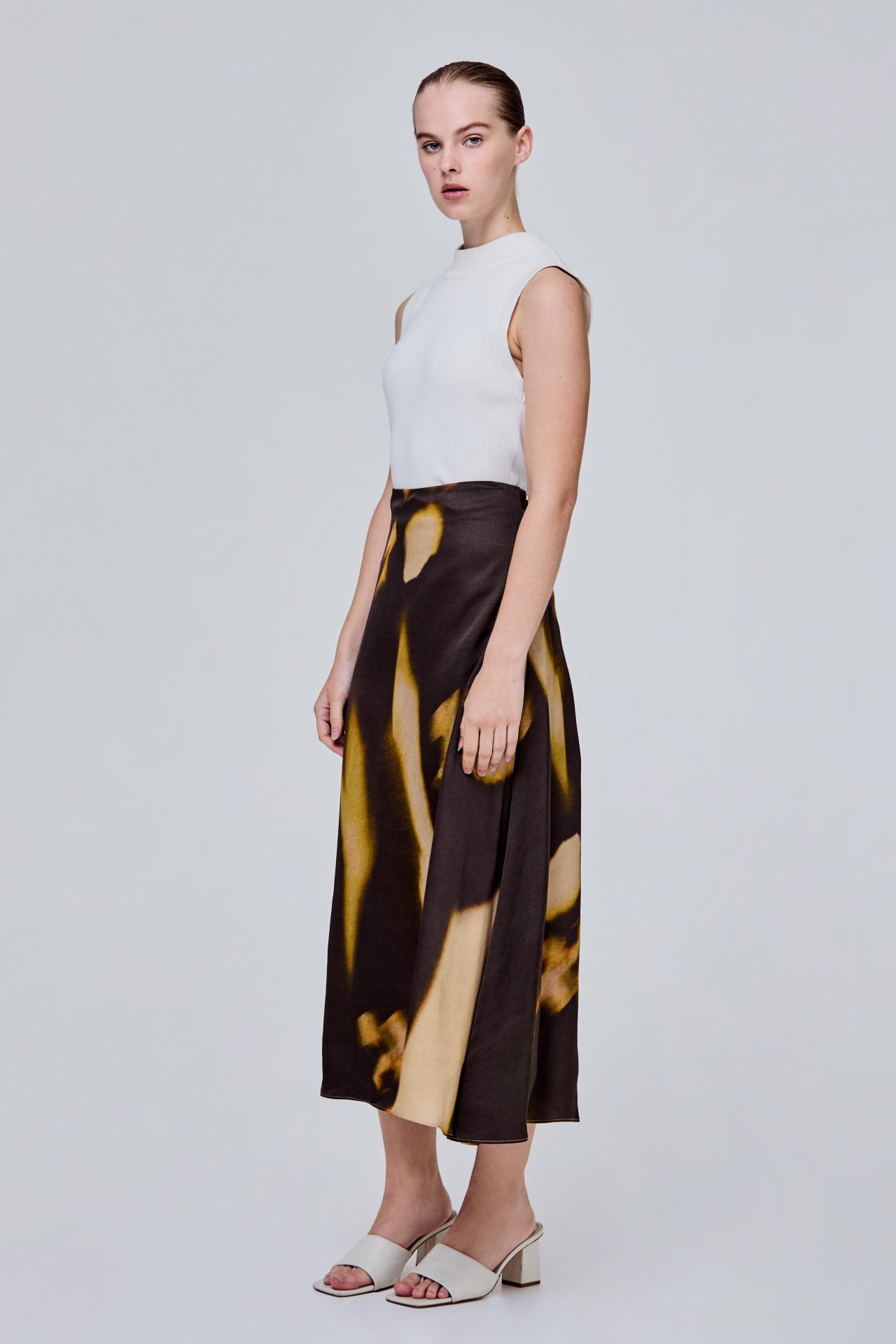 Pattern Bias Drape Skirt