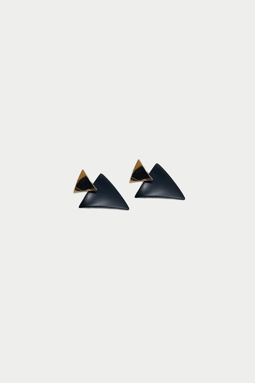 Leather Geometrical Earring