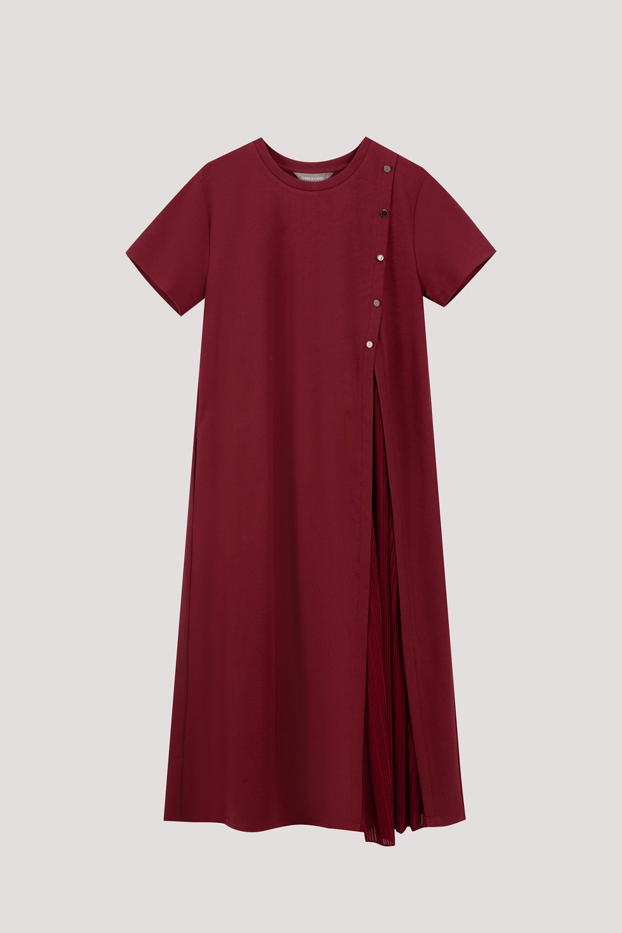 Pleats Detailed Slit Dress