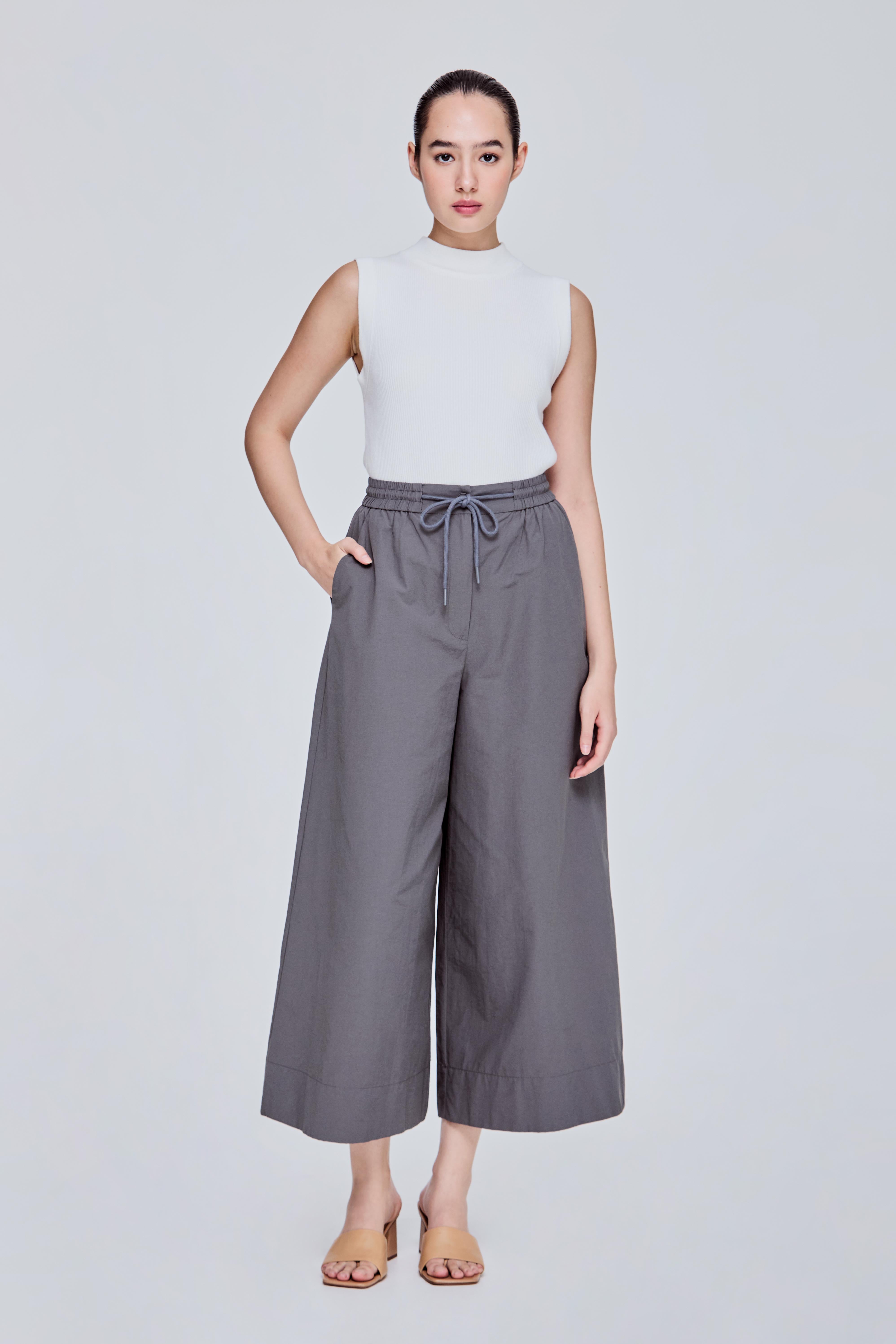 Elasticated Waist Flare Pants – SANS & SANS Singapore