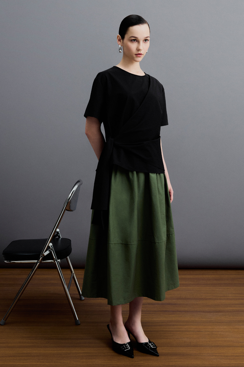 Tied Detail Drape Blouse