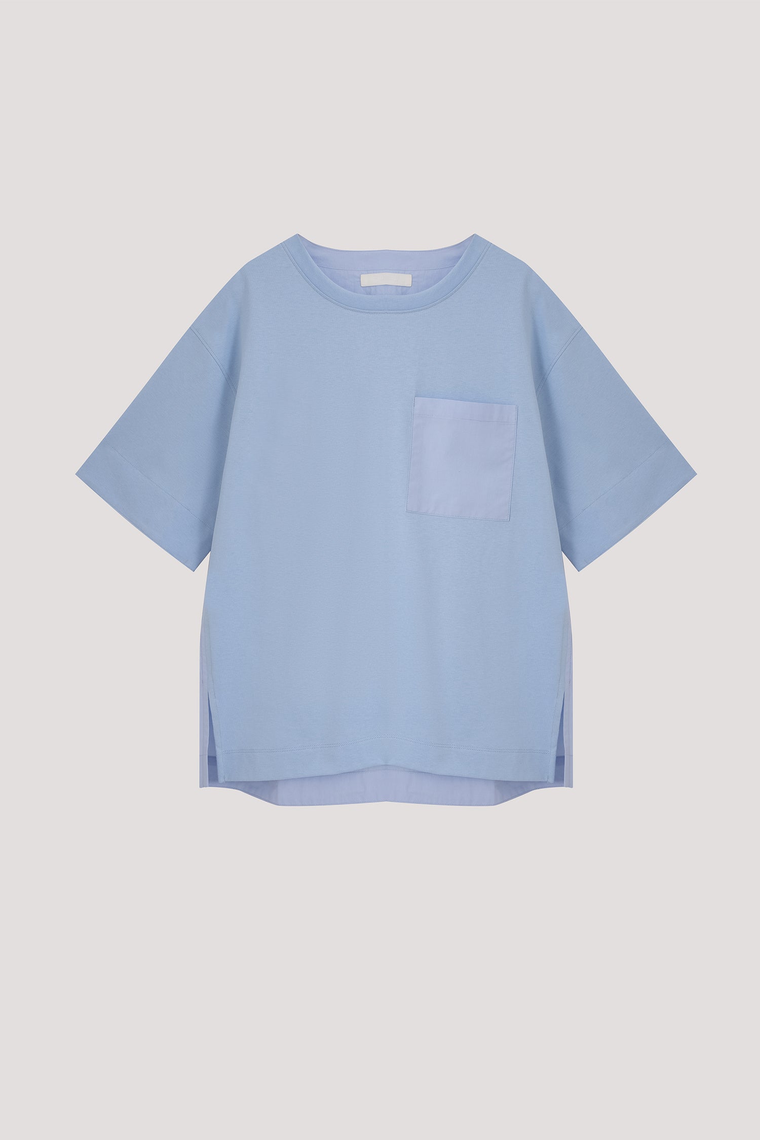 Contrast Fabric Pocket Top