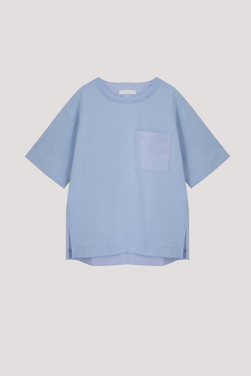 Contrast Fabric Pocket Top