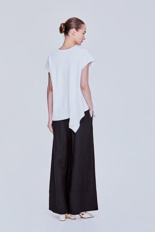 Asymmetrical Paneled Knit Top