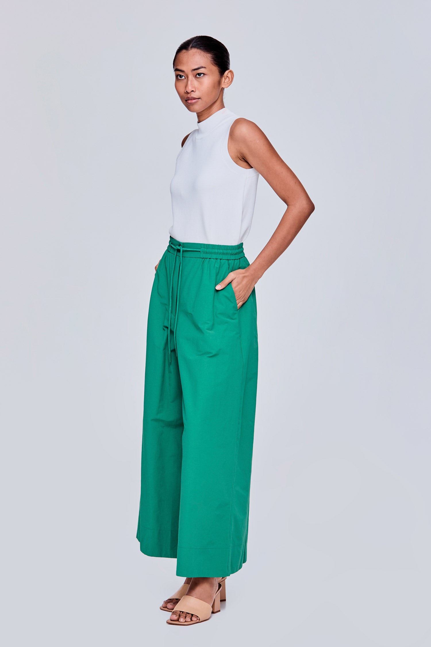 Elasticated Waist Flare Pants – SANS & SANS Singapore