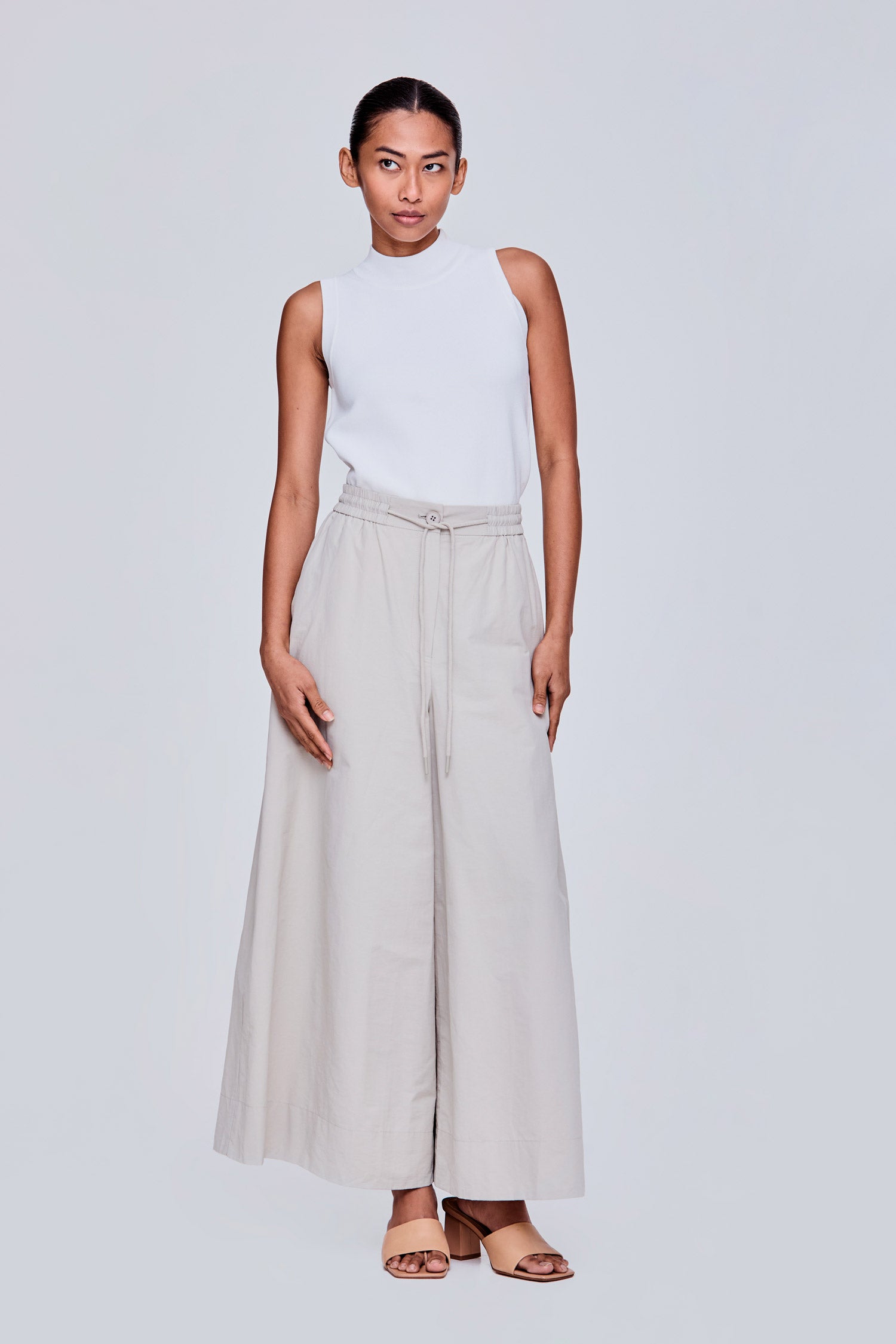 Elasticated Waist Flare Pants – SANS & SANS Singapore
