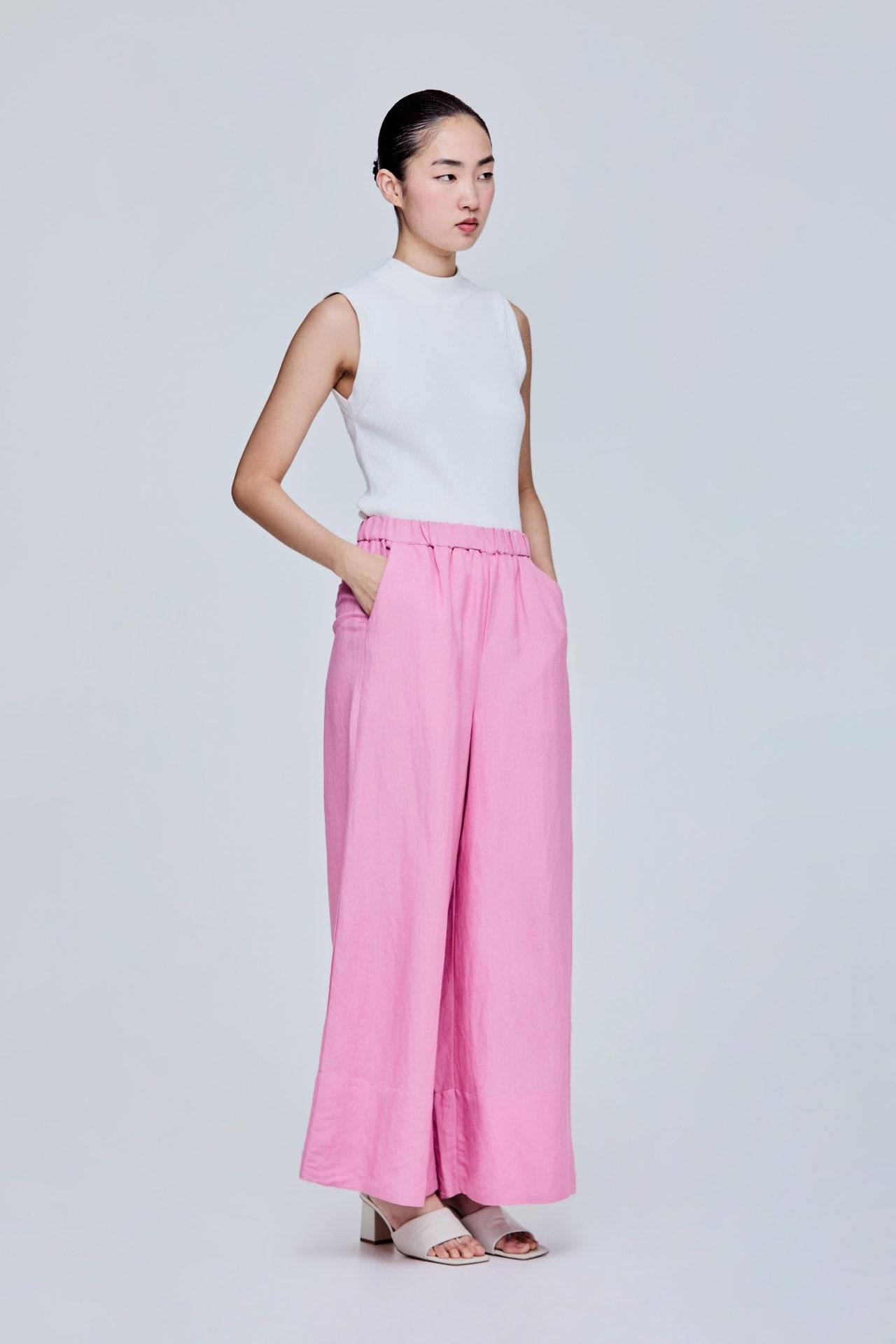Elasticated Waist Linen Pants – SANS & SANS Singapore