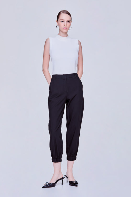 Elasticated Cuffs Tapered Pants