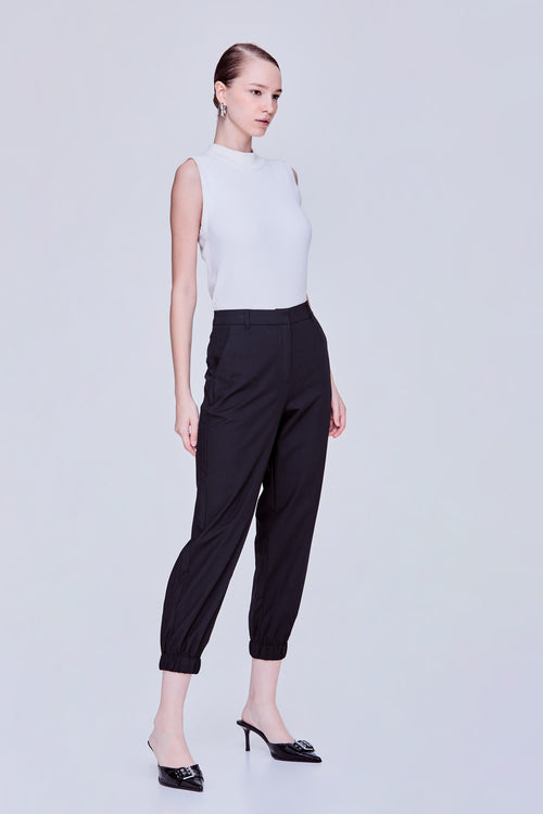 Elasticated Cuffs Tapered Pants