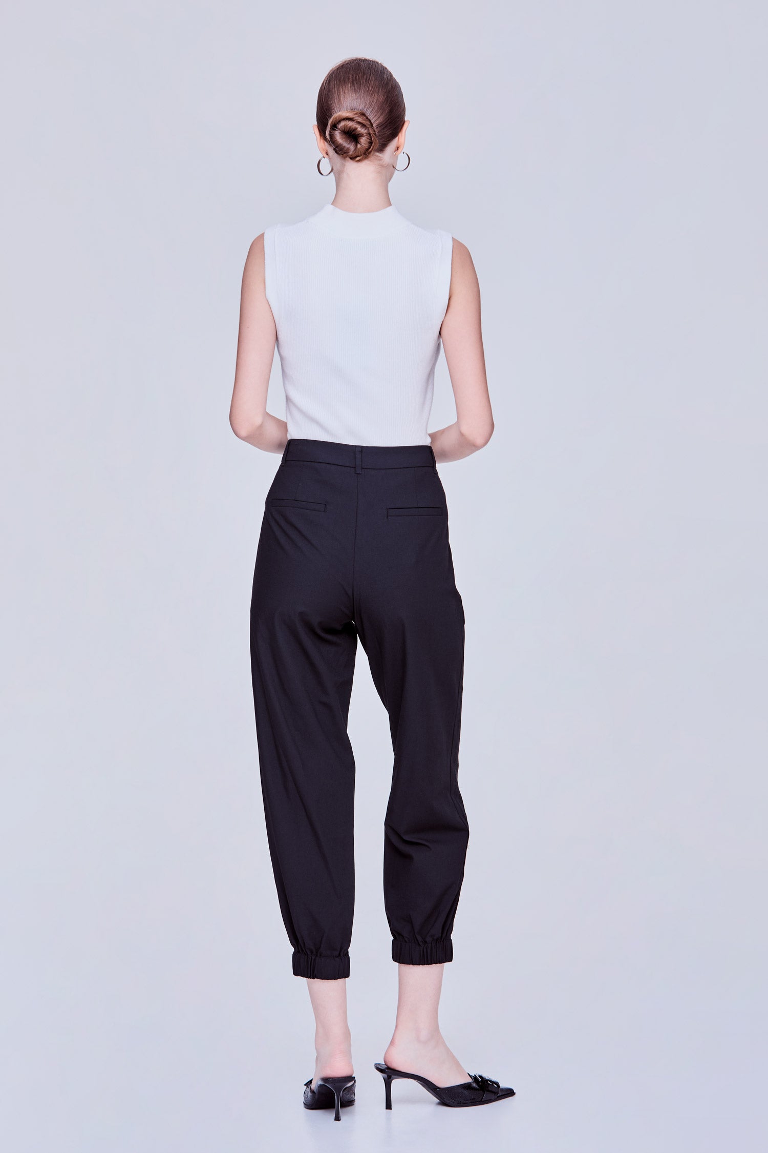 Elasticated Cuffs Tapered Pants