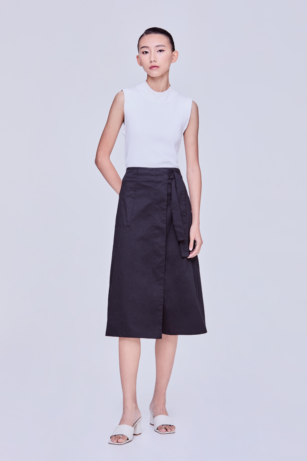 Pocket Detailed Wrapskirt – SANS & SANS Singapore