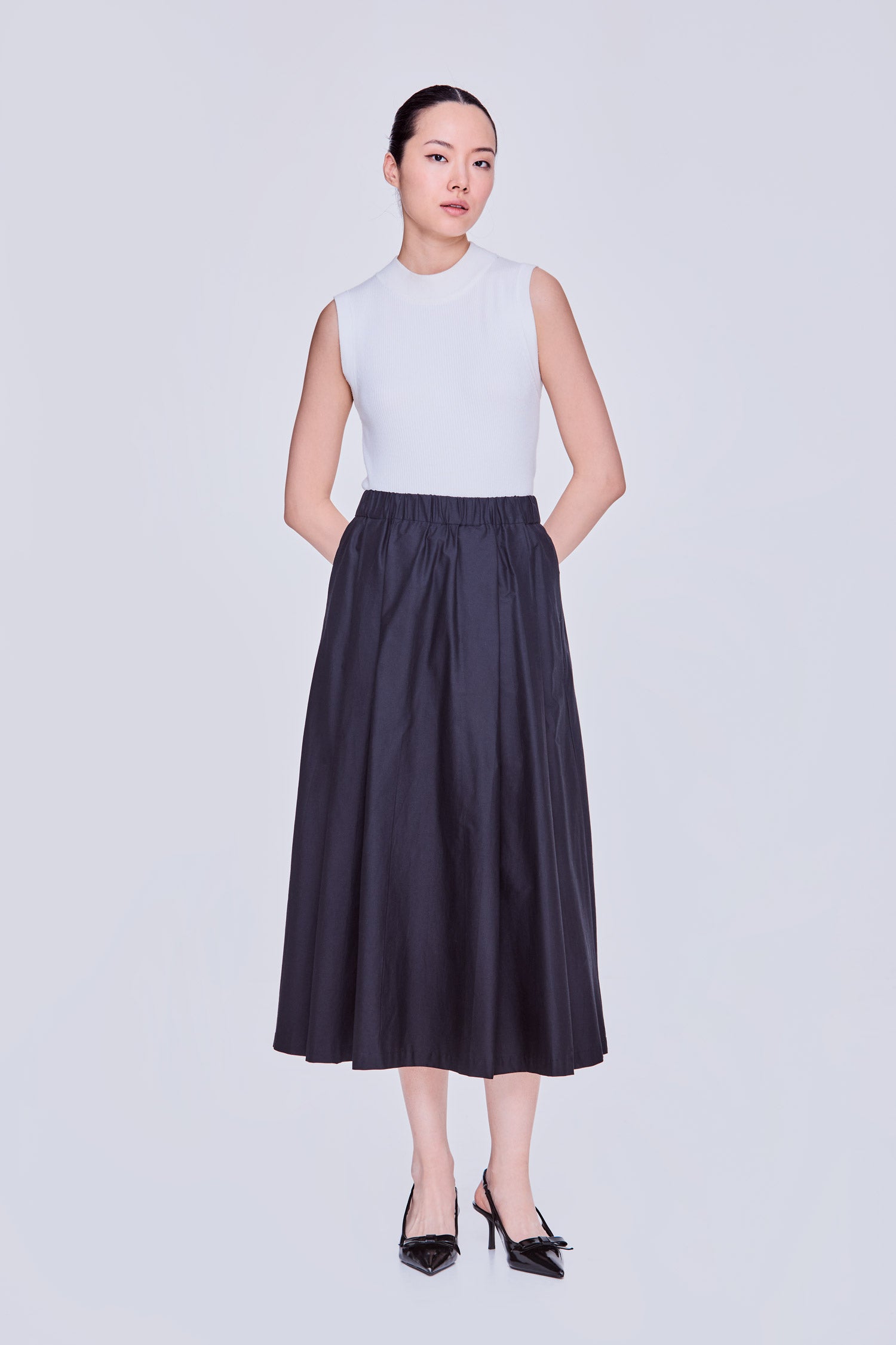 Pleats Detailed Flare Skirt – SANS & SANS Singapore