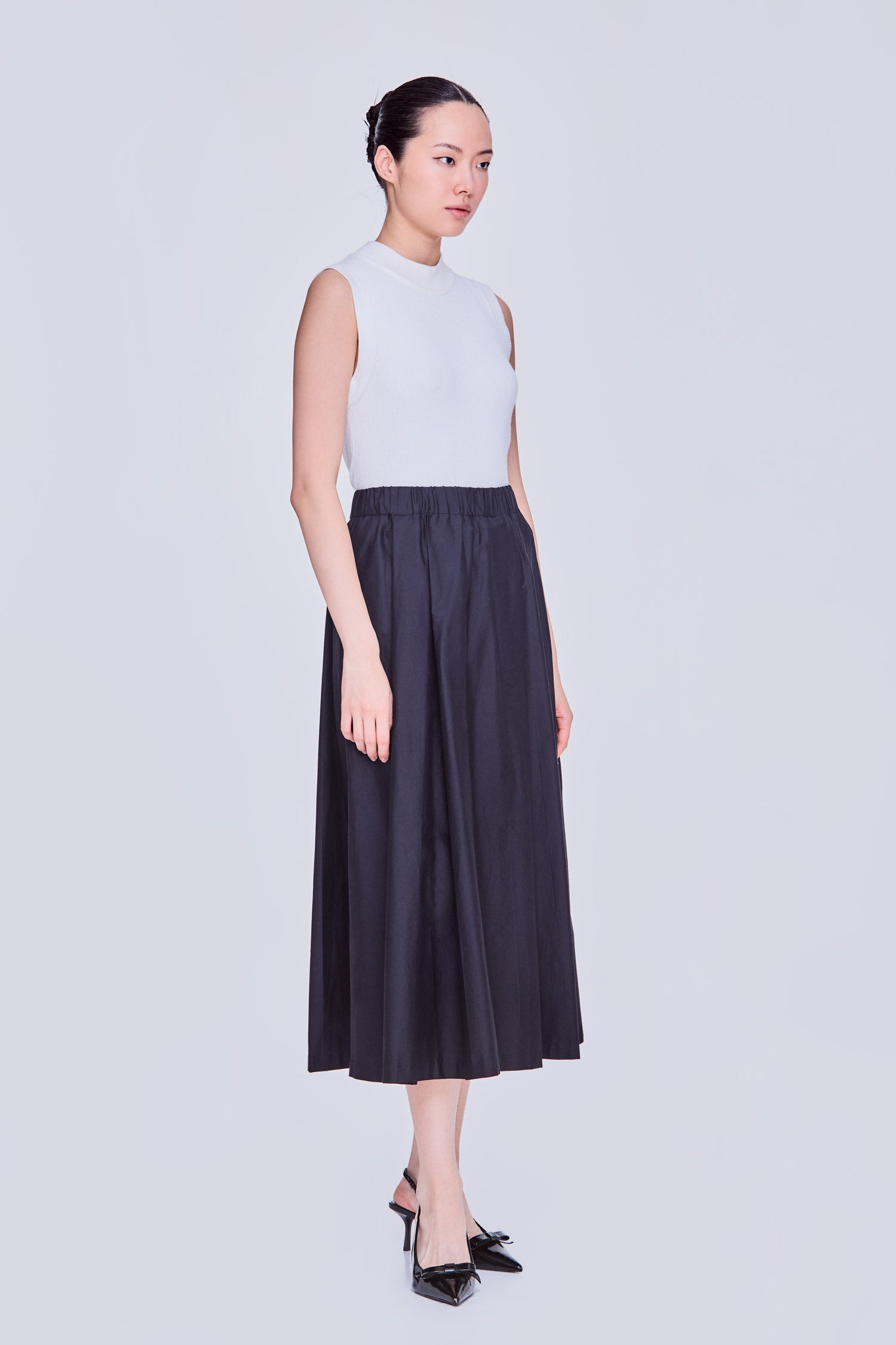 Pleats Detailed Flare Skirt – SANS & SANS Singapore