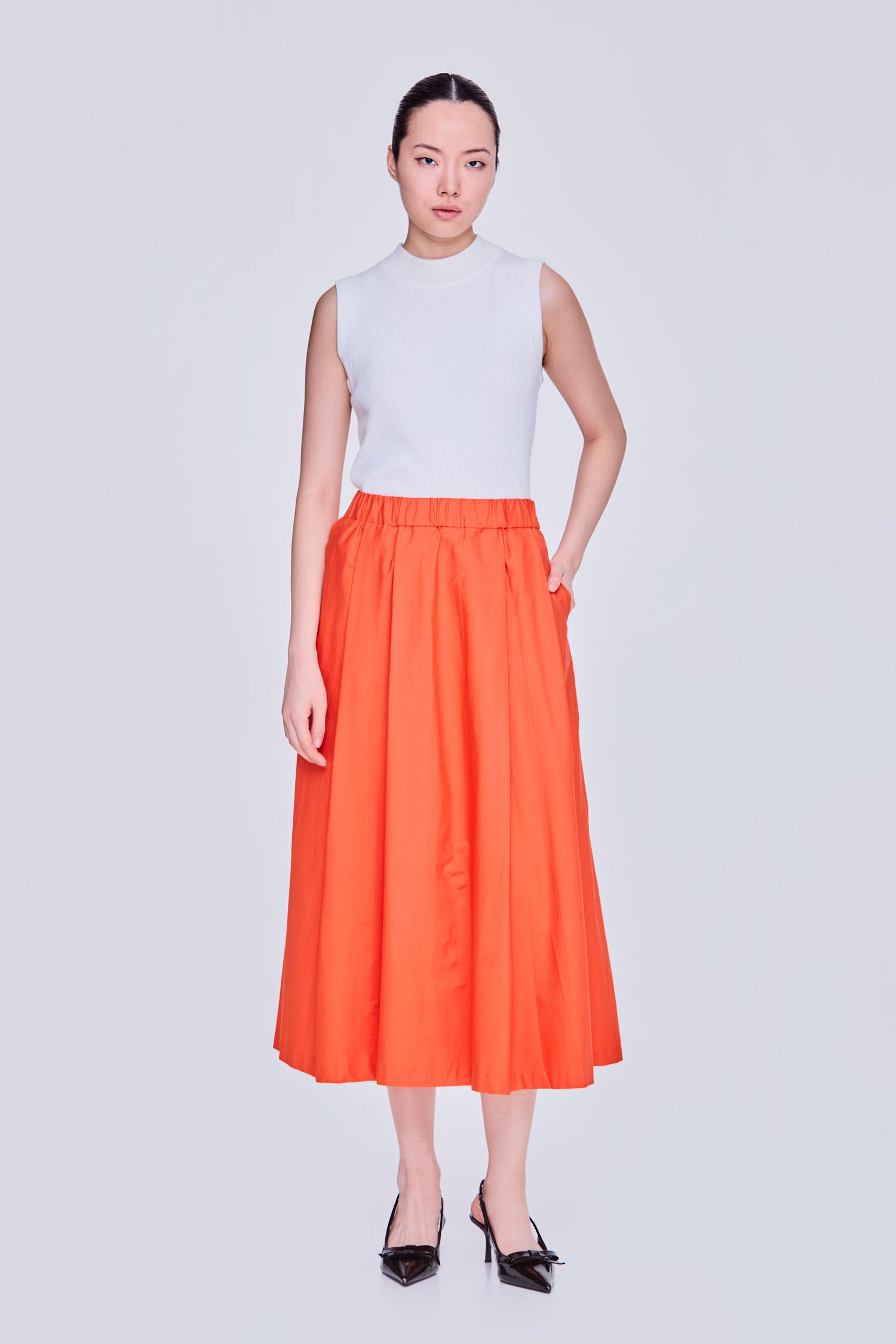 Pleats Detailed Flare Skirt – SANS & SANS Singapore
