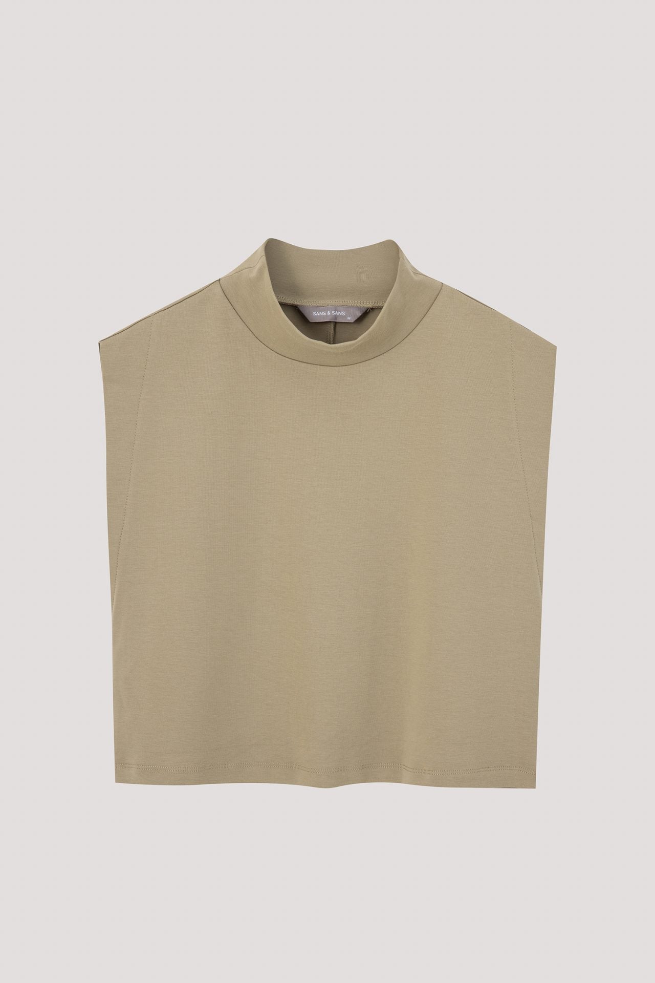 Boxy High Neck Crop Top – SANS & SANS Singapore